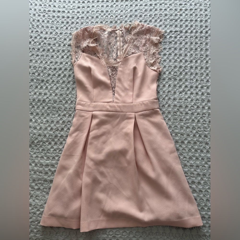 BCBGeneration Blush Lace Overlay